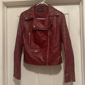 Faux Leather Moto Jacket